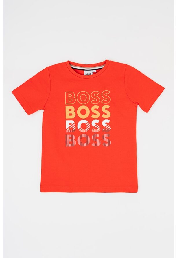 Памучна тениска с лого BOSS Kidswear