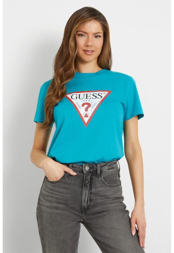 Памучна тениска с лого GUESS