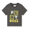 Памучна тениска с щампа BOSS Kidswear