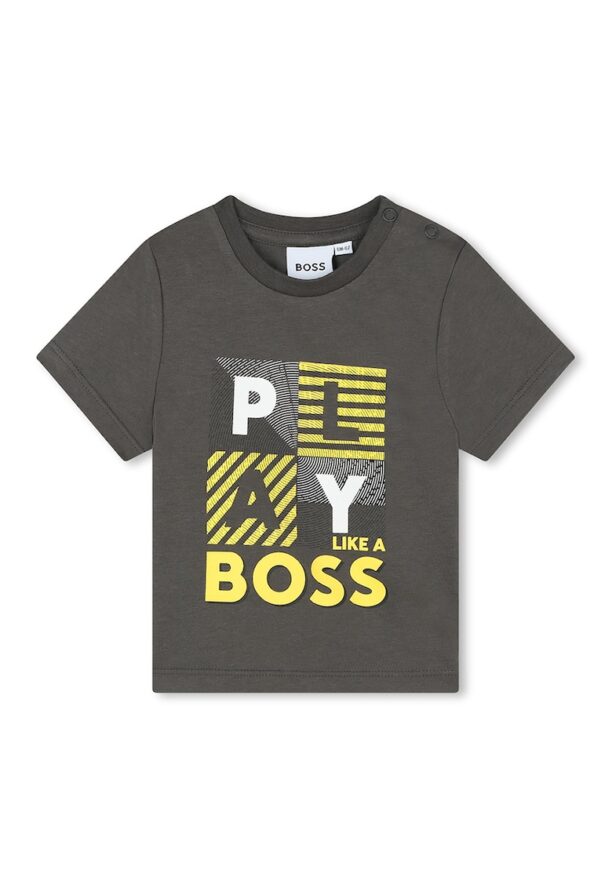 Памучна тениска с щампа BOSS Kidswear