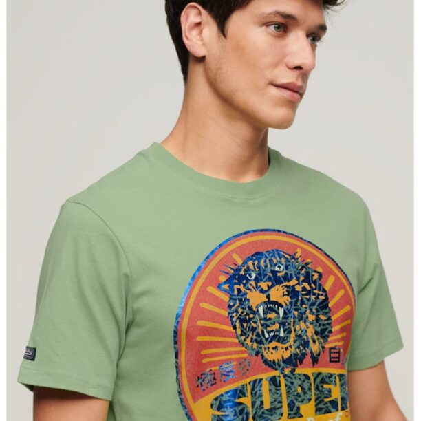 Памучна тениска с щампа SUPERDRY