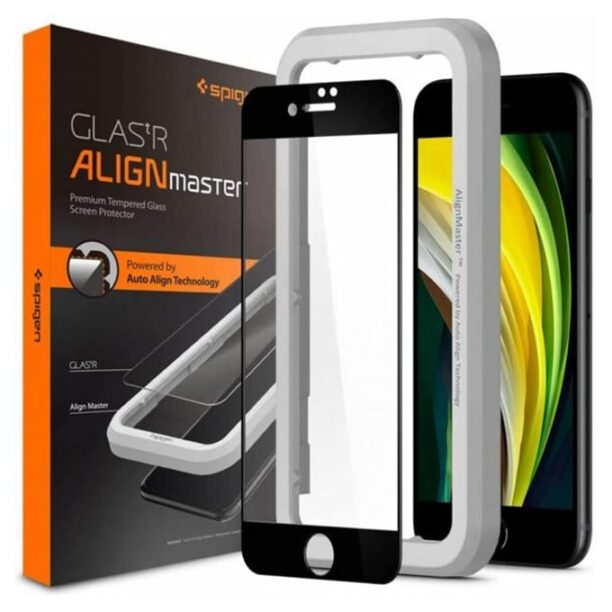 Протектор от закалено стъкло /Tempered Glass/ Spigen AGL01294 за Apple iPhone SE (2022)/SE (2020)/8/7