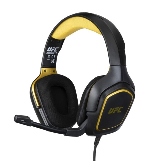 Слушалки UFC black and gold gaming headset