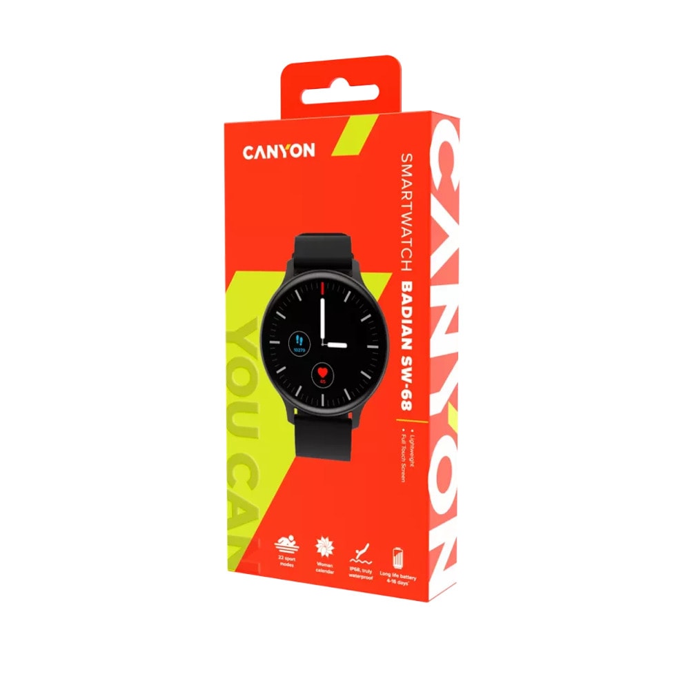 Смарт часовник Canyon "Badian" Smartwatch SW-68