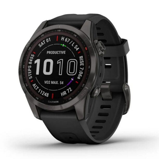 Смарт часовник Garmin fenix 7S Sapphire Solar Carbon Gray