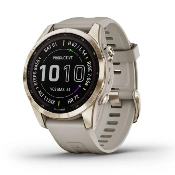 Смарт часовник Garmin fenix 7S Sapphire Solar Cream Gold