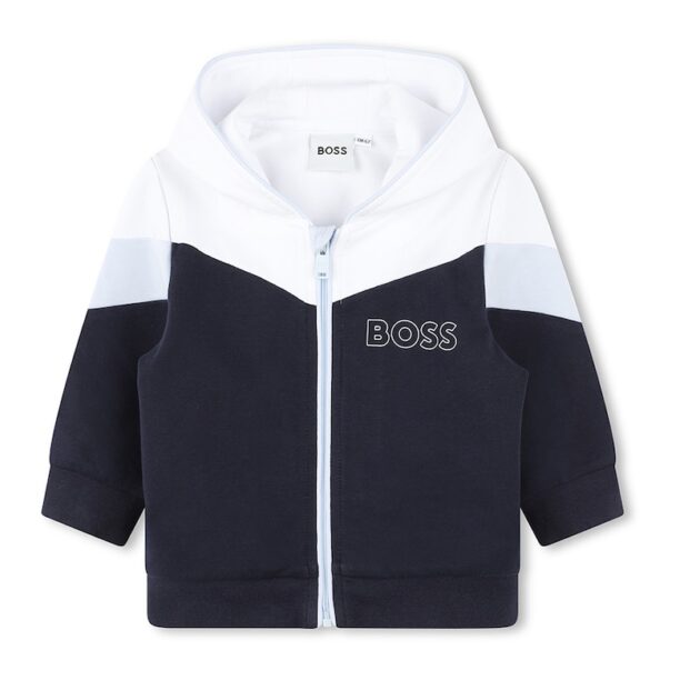 Спортен екип с цип и лого BOSS Kidswear