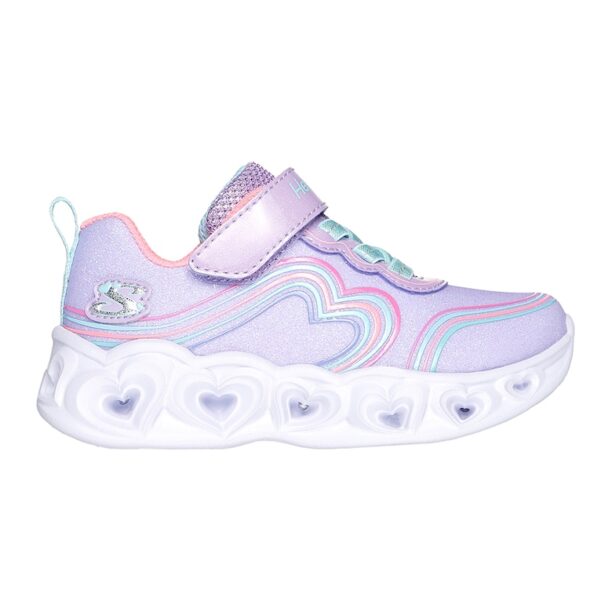 Спортни обувки Heart Lights - Retro Hearts с велкро - блясък и LED Skechers