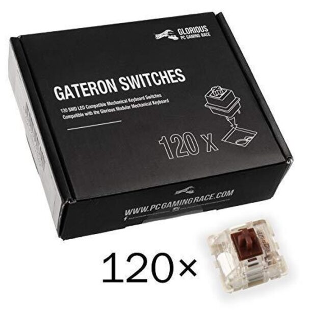 Суичове за механична клавиатура Glorious Gateron Brown 120 броя