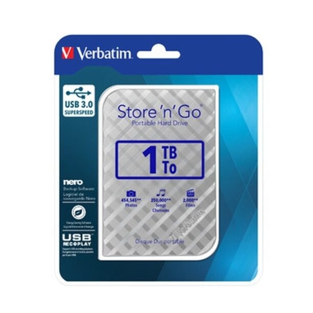 Твърд диск 1TB Verbatim Store n Go (сребрист)