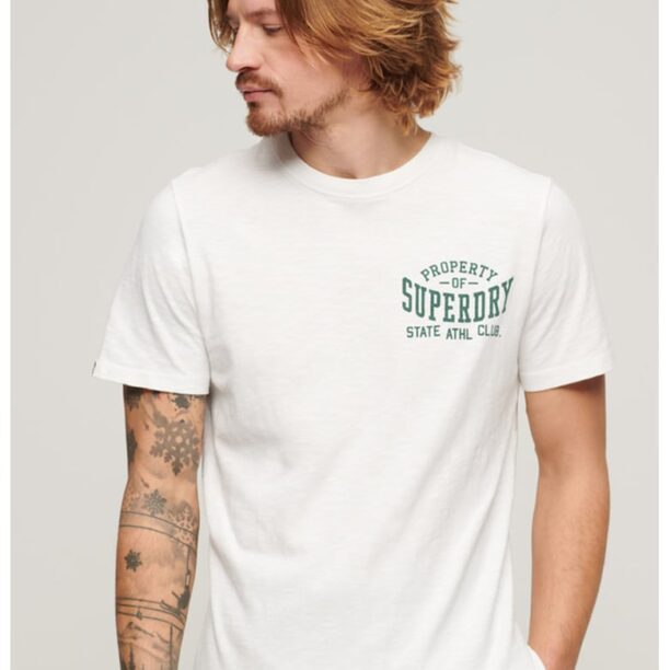 Тениска Athletic College с лого SUPERDRY