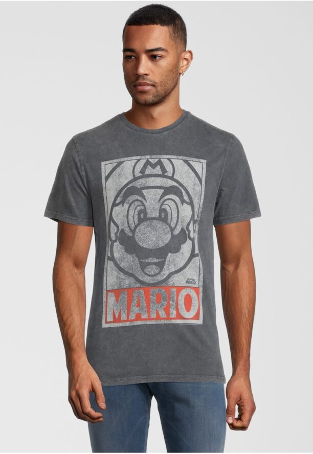 Тениска от памук Super Mario Vintage Tonal Face 7851 Recovered