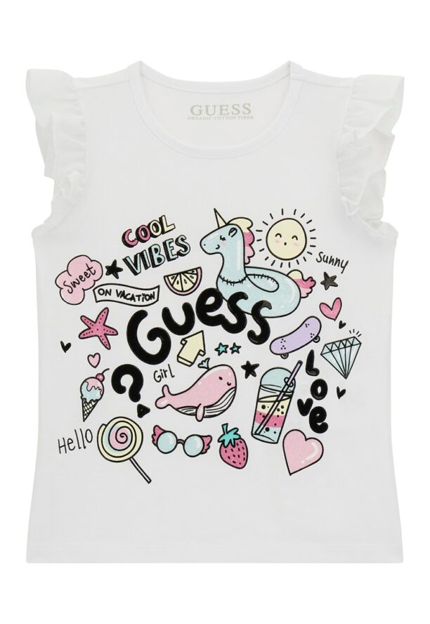 Тениска с графика GUESS