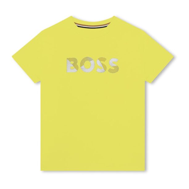 Тениска с лого BOSS Kidswear