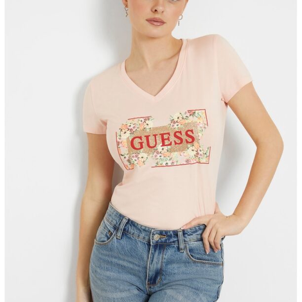 Тениска с лого и шпиц GUESS