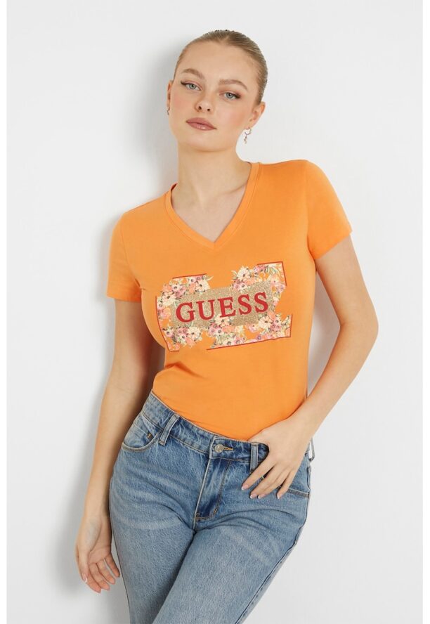 Тениска с лого и шпиц GUESS