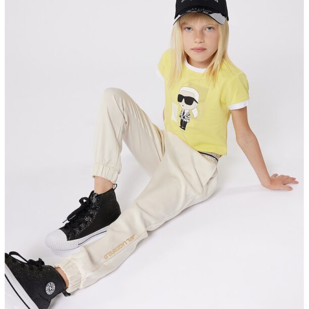 Тениска с модал и лого KARL LAGERFELD KIDS