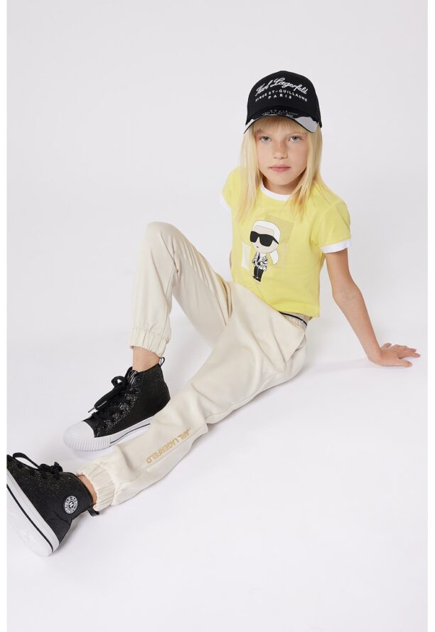 Тениска с модал и лого KARL LAGERFELD KIDS