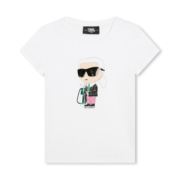 Тениска с модал и лого KARL LAGERFELD KIDS