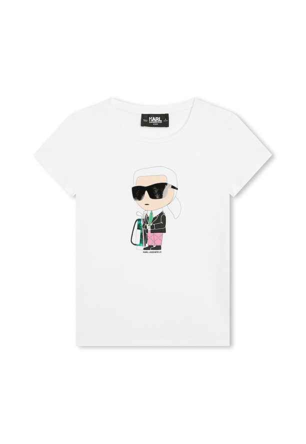 Тениска с модал и лого KARL LAGERFELD KIDS