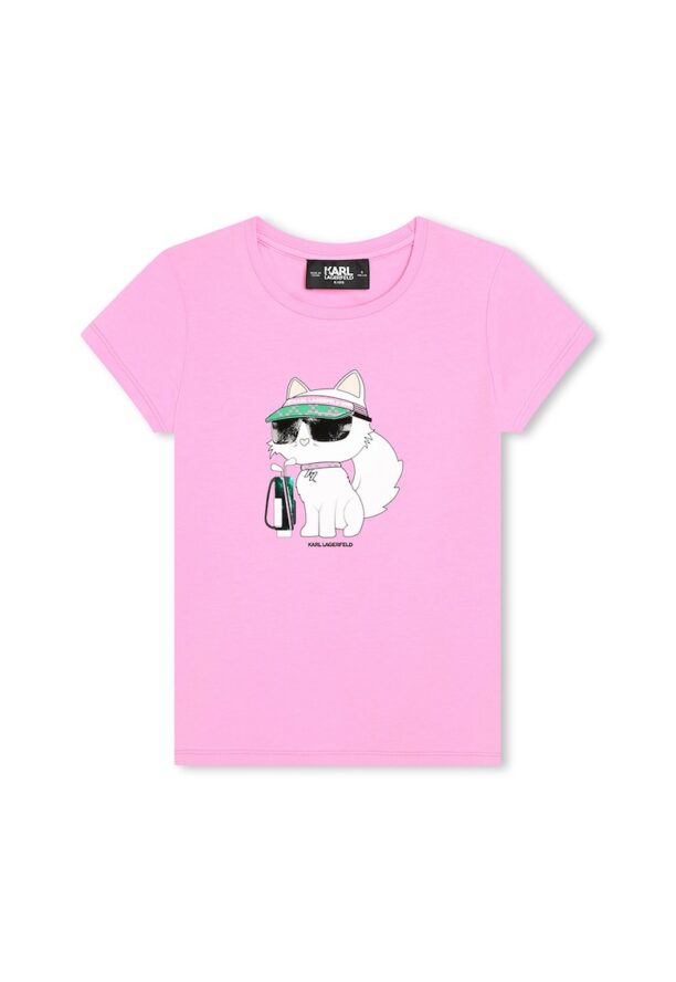 Тениска с модал и лого KARL LAGERFELD KIDS