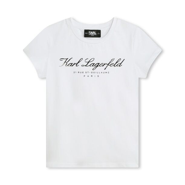 Тениска с модал и лого KARL LAGERFELD KIDS