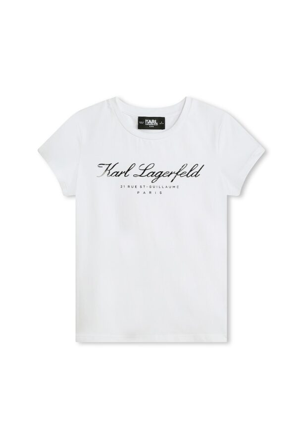 Тениска с модал и лого KARL LAGERFELD KIDS