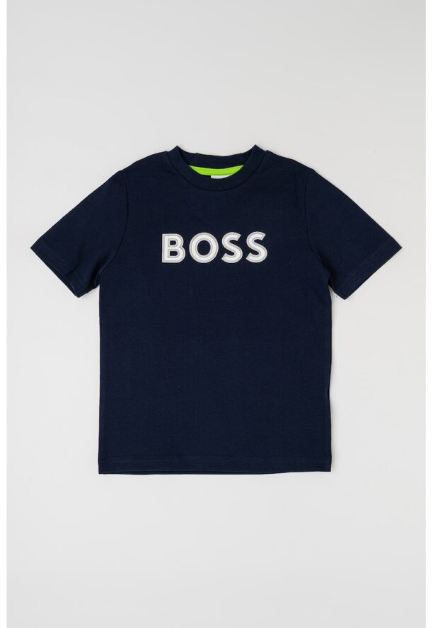 Тениска с овално деколте и лого BOSS Kidswear