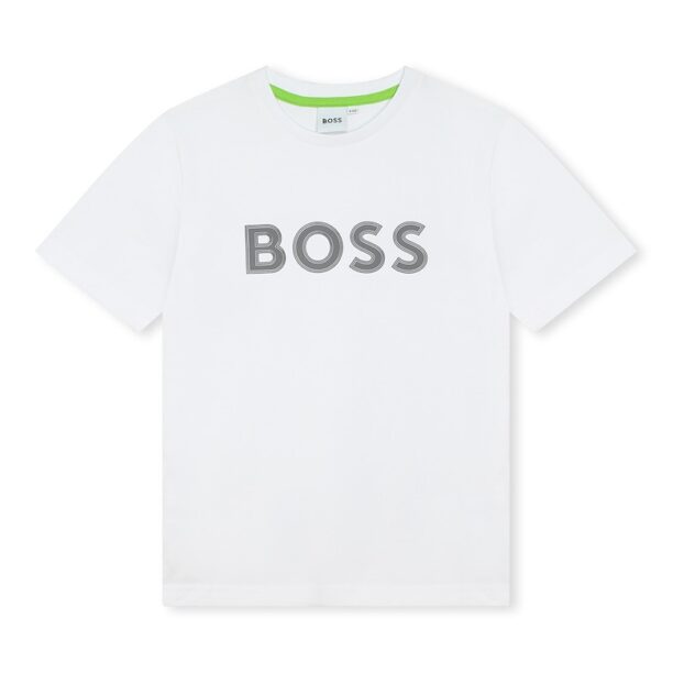 Тениска с овално деколте и лого BOSS Kidswear