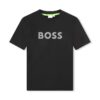 Тениска с овално деколте и лого BOSS Kidswear