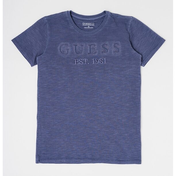 Тениска с овално деколте и лого GUESS