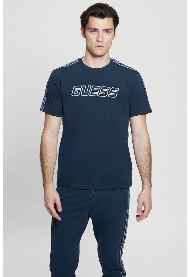 Тениска с овално деколте и лого GUESS