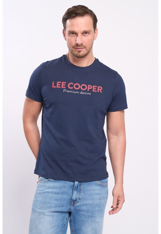 Тениска с овално деколте и лого Lee Cooper