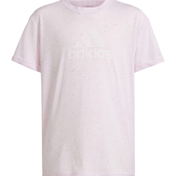 Тениска с овално деколте и лого adidas Sportswear