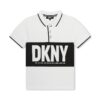 Тениска с яка и лого DKNY