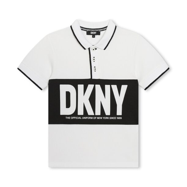 Тениска с яка и лого DKNY