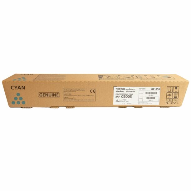 Тонер касета за Ricoh Aficio MP C 4503 a sp/4503 sp/5503 a sp/5503 sp/6003 sp/4500 Series/4504 SP/4504 Series/4504 ex A SP/4504 ex SP/5500 Series/6003/6003 sp/6004 SP - Cyan - 841856 - Ricoh