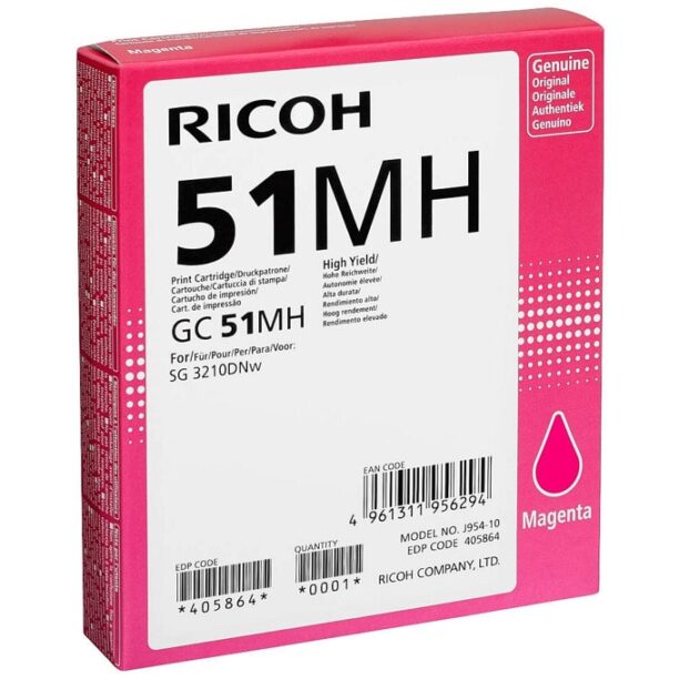 Тонер касета за Ricoh SG 3210 DNw - Magenta - 405864 - Ricoh GC51MH