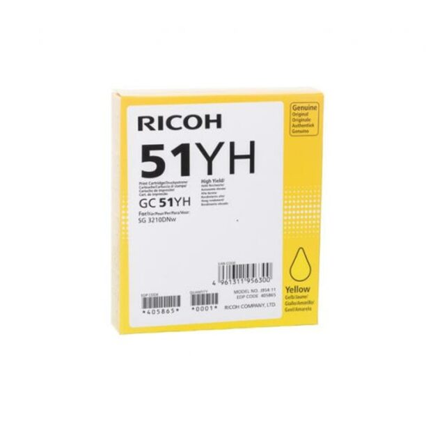 Тонер касета за Ricoh SG 3210 DNw - Yellow - 405865 - Ricoh GC51YH