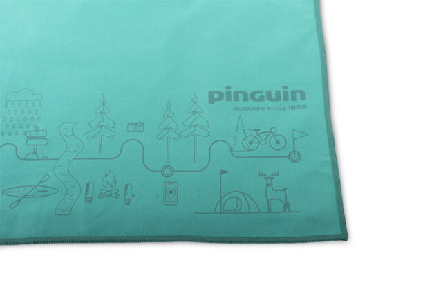 Туристическа кърпа PINGUIN Micro Towel Map XL - Петрол на ниска цена