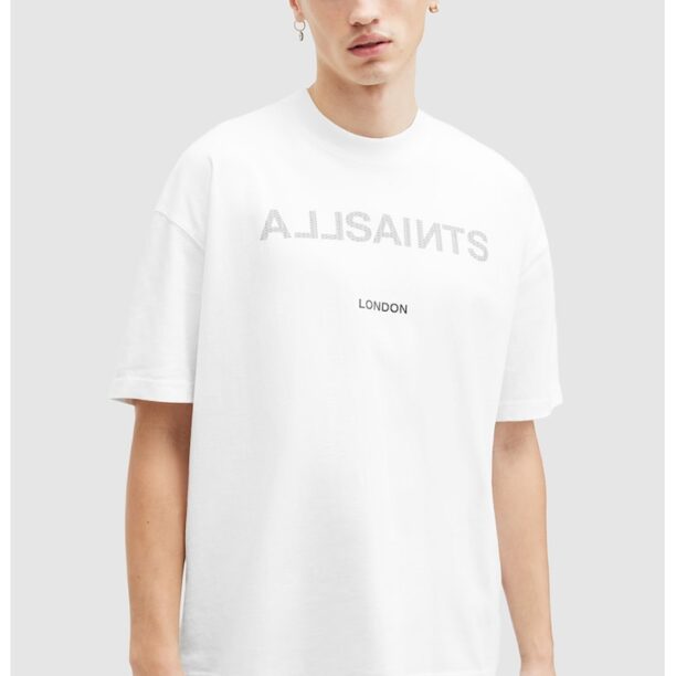 Уголемена тениска Cutout с лого AllSaints