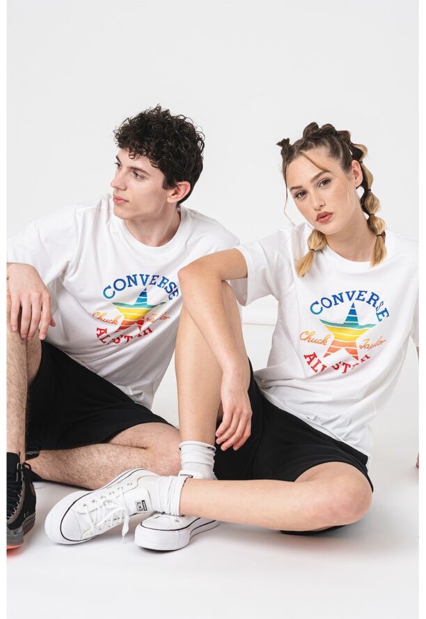 Унисекс тениска с лого Converse