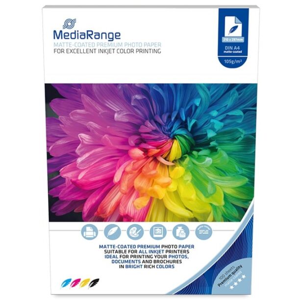 Фотохартия MEDIARANGE MATTE 105g