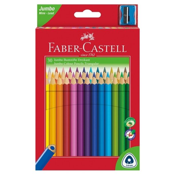 Цветни моливи Faber-Castel Triangular Jumbo