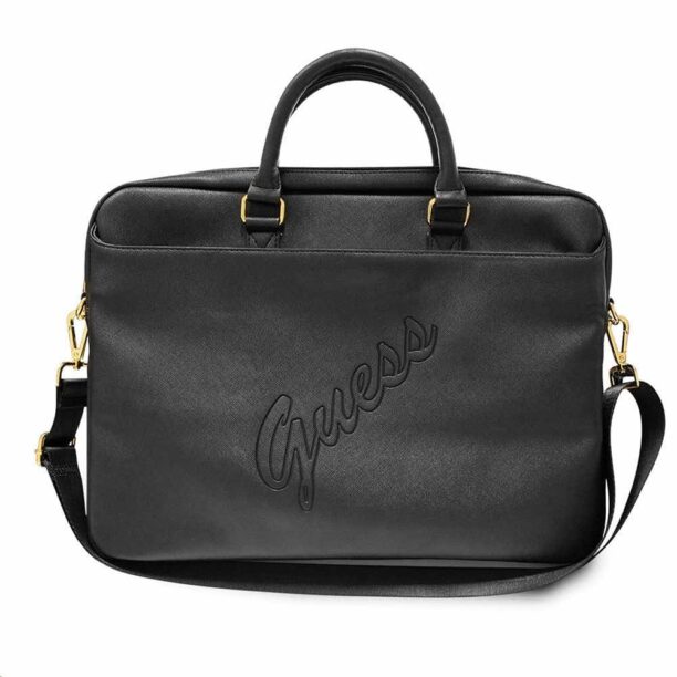 Чанта за лаптоп Saffiano Vintage Script Laptop Bag (GUCB15PUSASBK)