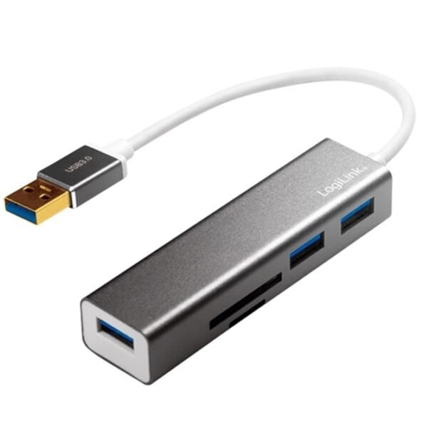 Четец за карти LogiLink Cardreader + USB 3.0 HUB (UA0306)