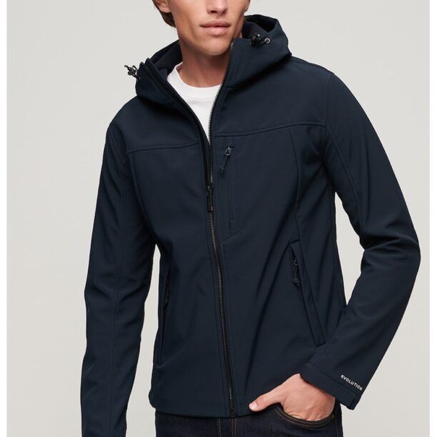 Яке Softshell с качулка и лого SUPERDRY