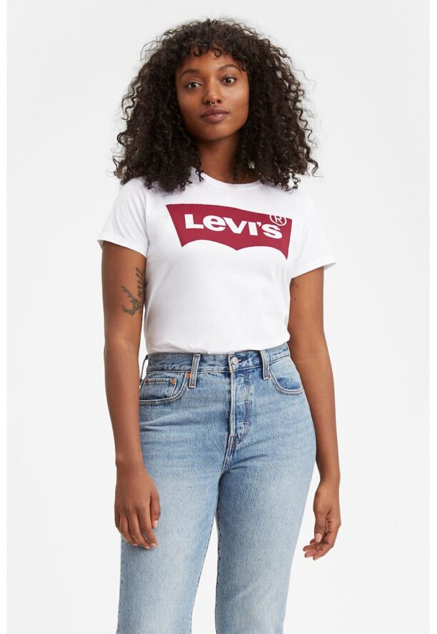 Бяла тениска с лого Levis