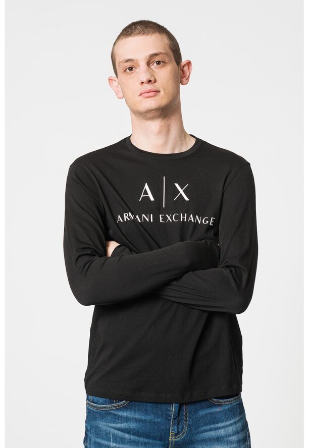 Вталена памучна блуза ARMANI EXCHANGE