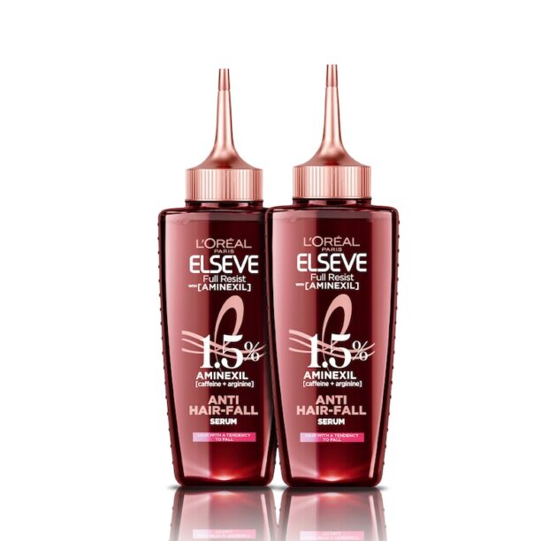 Комплект  2 x Serum Elseve Full Resist Aminexil за коса със склонност към падане - 102 мл LOreal Paris